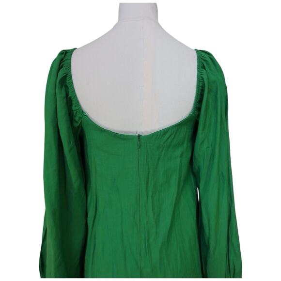 Pomander Place Pippa Puff Sleeve Blouse In Palm Green Size M - Picture 8 of 9